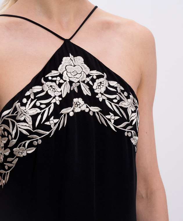 Twinset Черное платье с бахромой 261TT2411 изображение 4