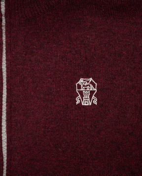 Brunello Cucinelli Детский бордовый кардиган из кашемира B22M10026B