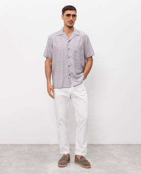 Canali Рубашка прямого кроя в узоре GL03774CSM3055