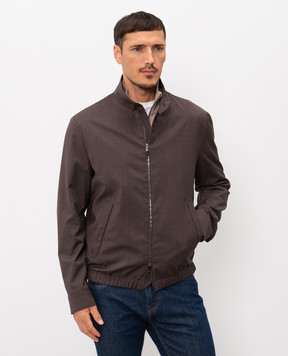 Canali Коричневая куртка из шерсти SR03429O41054