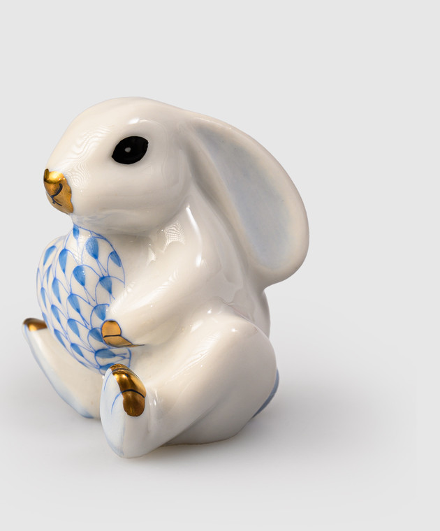 Herend Белая фарфоровая статуэтка Bunny with Heart 05575000VHBX1 изображение 3
