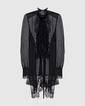 Ann Demeulemeester Чорна блуза Barah із шовку B0014537FA239