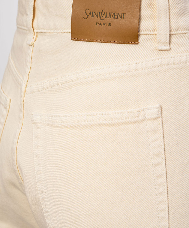 Saint Laurent Бежеві джинси з патчем 834135Y33WD зображення 5