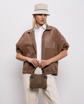 Brunello Cucinelli Коричнева замшева сумка Essence MBDLD2499