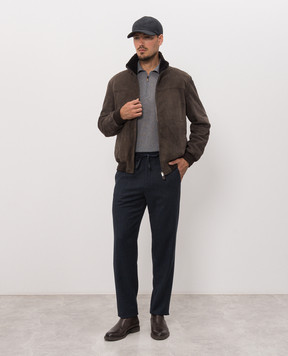 Canali Серое поло из шерсти MK01149C0572