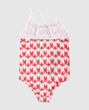 Missoni Дитячий рожевий купальник у візерунок MYCB49Q0116
