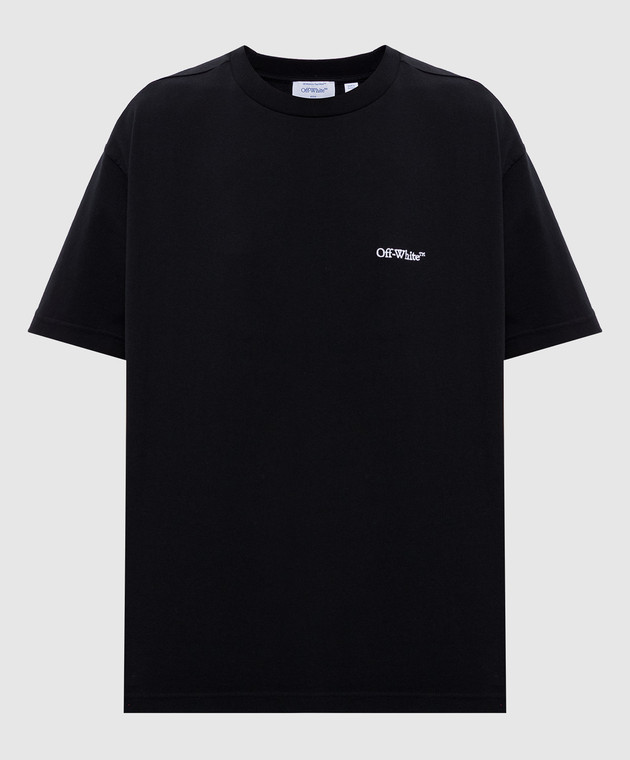 Off-White Черная футболка Arrow Out Flower 2FA00644T