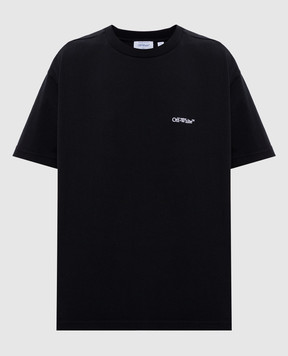 Off-White Черная футболка Arrow Out Flower 2FA00644T