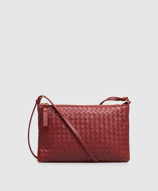 Bottega Veneta Бордова шкіряна сумка Piccolo 876625V0HW0