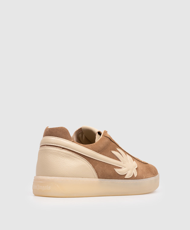 Palm Angels Коричневі замшеві кросівки Tennis PMIA111S26LEA001 зображення 3