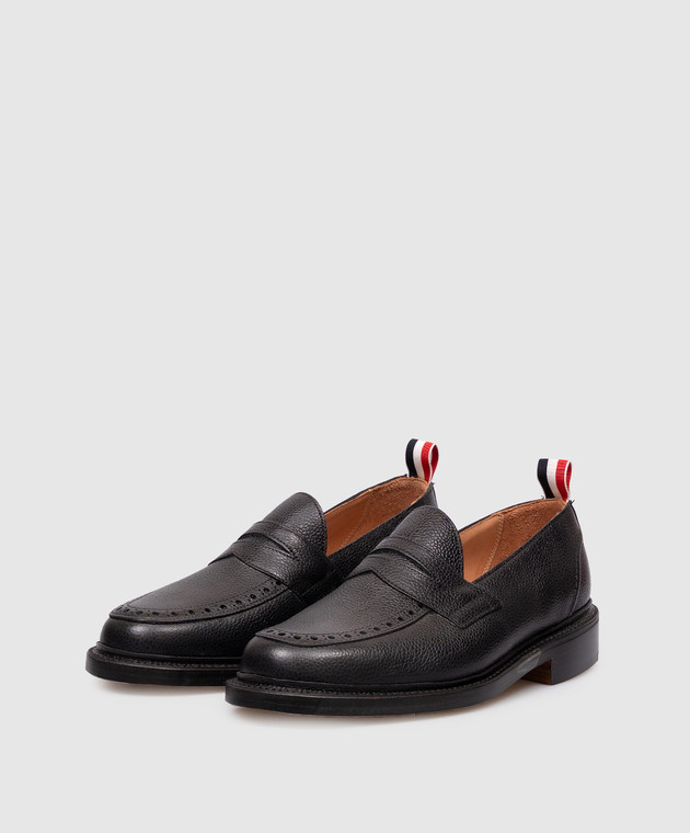 Thom Browne Черные кожаные лоферы MFD054A00198 изображение 2