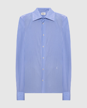 Saint Laurent Голубая рубашка в полоску 818606Y4K47
