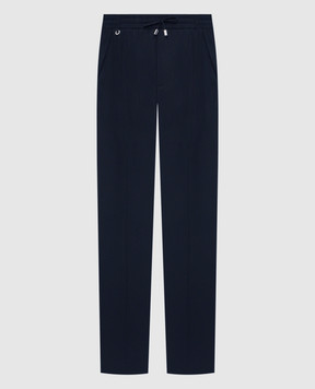 Stefano Ricci Синие брюки из шерсти M1T6100201W0008U