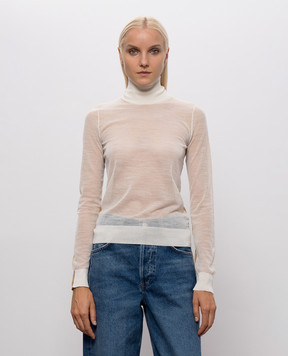 Maison Margiela MM6 Гольф цвета айвори с шерстью S62HA0111M13352
