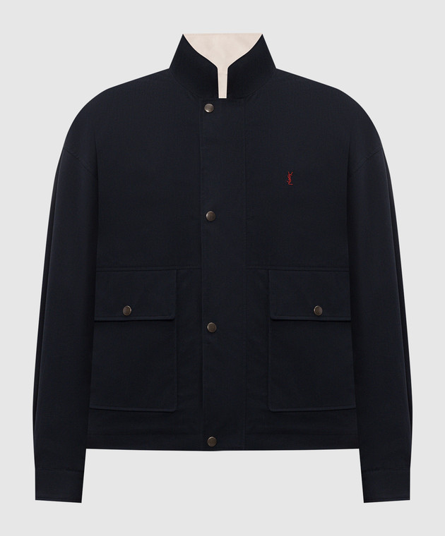 Saint Laurent Двостороння куртка з вишивкою монограми A00A93Y6J98