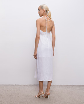 Twinset Біла сукня з льону 261TT2390