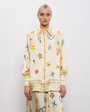 Alemais Жовта блуза Sidi із шовку 6385T