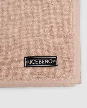 Iceberg Бежевий махровий рушник з візерунком логотипа ICE26MTW01