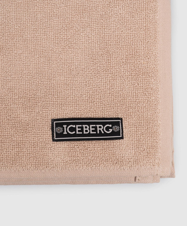 Iceberg Бежевий махровий рушник з візерунком логотипа ICE26MTW01 зображення 2