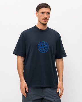 Stone Island Синя футболка з принтом L1S152100001S0362