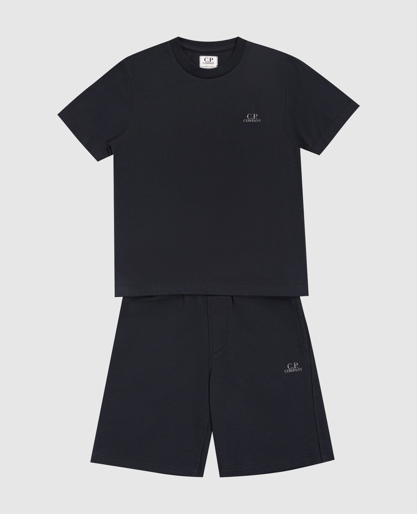 Детский синий костюм с принтом логотипа