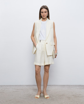 Peserico Жилет кольору айворі з льону S0304002606