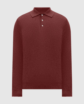 Brunello Cucinelli Бордовое поло из кашемира M2200295