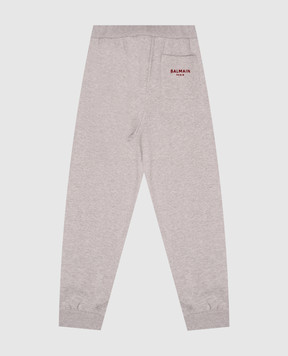Balmain Дитячі сірі джогери BZ6I40Z31881214