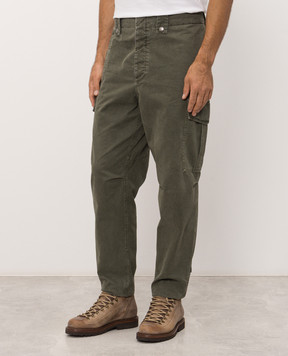 Brunello Cucinelli Зелені штани карго M225NF3020