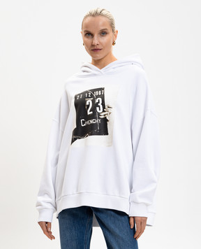 Givenchy Белые худи с принтом BWJ04TP7A4