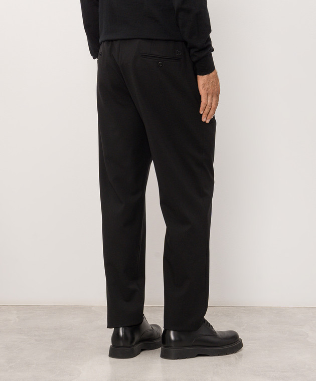 Dolce&Gabbana Черные брюки с шерстью GP26FZFUBG4 изображение 4