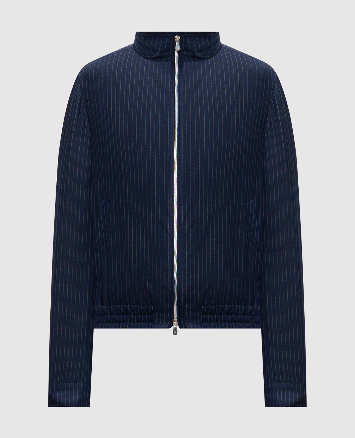 

Синяя куртка из шерсти в полоску, Синий, Куртки