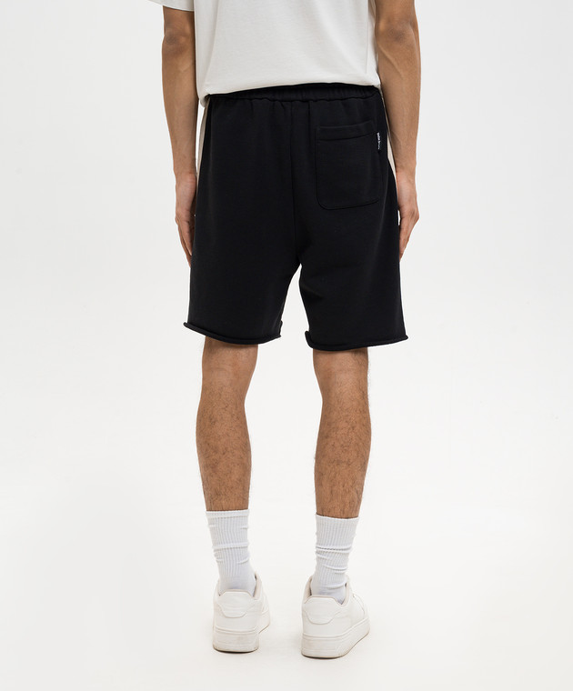 Palm Angels Чорні шорти з лампасами PMCI02DS26FLE001 зображення 4