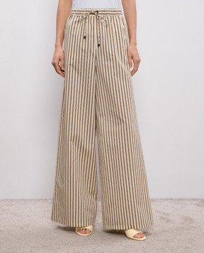 Max Mara Бежеві штани ORDINE в смужку MXMORDINE