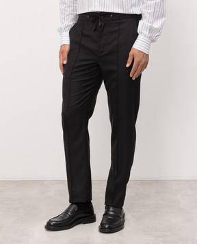 ISAIA Черные брюки из шерсти PNC053P9010