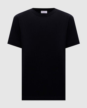Brunello Cucinelli Чорна футболка прямого крою M0T81BI100