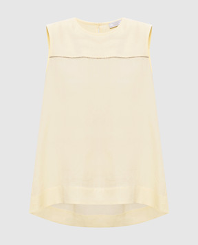 Peserico Желтый топ из льна S0819602647