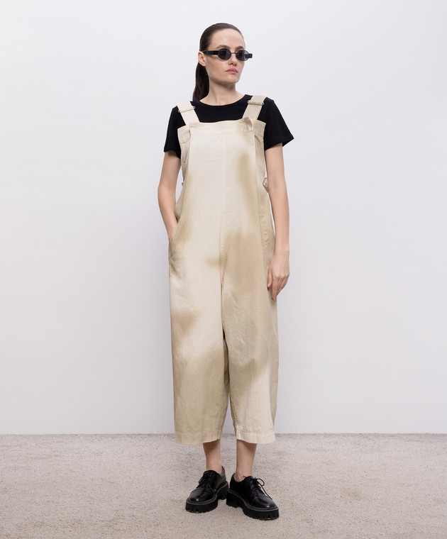 Y`S Yamamoto Черная футболка с вышивкой монограммы YKT03060 изображение 2