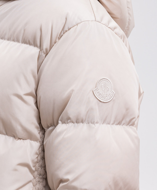 Moncler Бежевая пуховая куртка Evocateur L20931A00222539ZD изображение 5