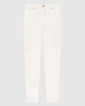 Peserico Джинсы цвета айвори с логотипом патча R54717TSQ07956