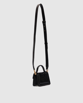 Casablanca Чорна шкіряна лакована сумка-міні Jeanne AAW25BAG11905