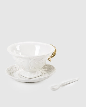 SELETTI Білий порцеляновий чайний набір I-Wares Gold I 09868