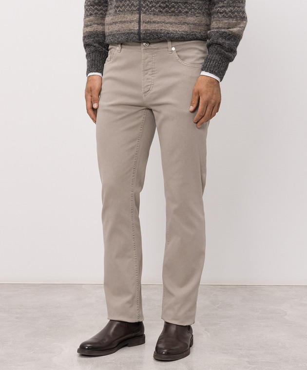 Brunello Cucinelli Сірі джинси з емблемою M277PB3210 зображення 3