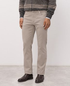 Brunello Cucinelli Сірі джинси з емблемою M277PB3210