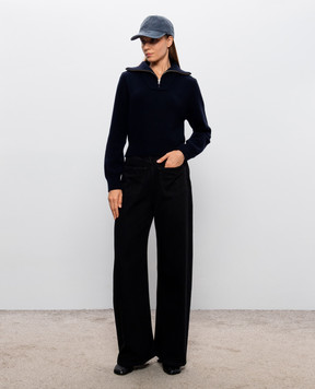 Maison Margiela MM6 Темно-синий свитер с шерстью S62GL0038M13349