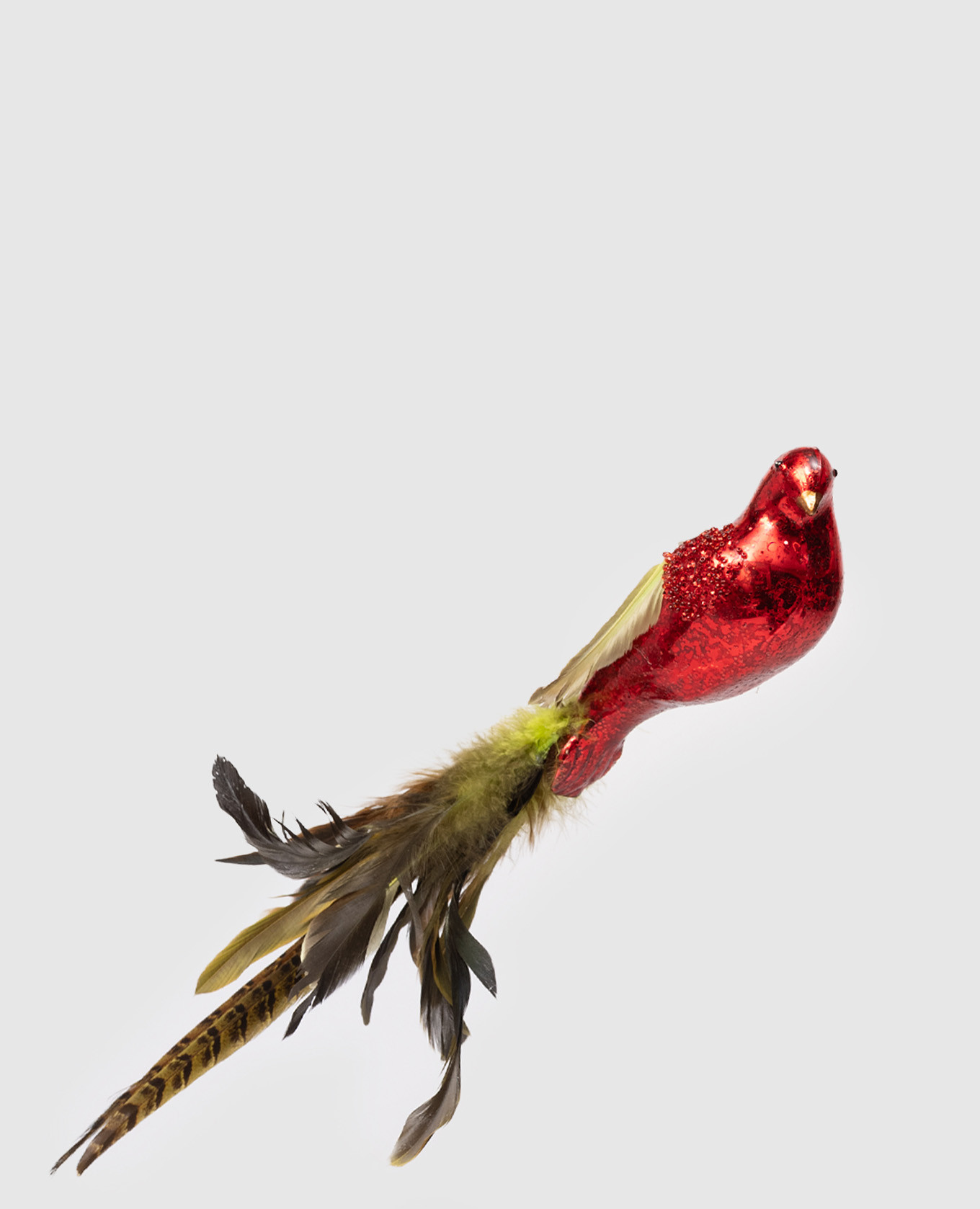 

Елочная игрушка Bird Feather Tail, Красный, Елочные украшения