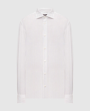 Peserico Сорочка кольору айворі в смужку R56042L1RD00597