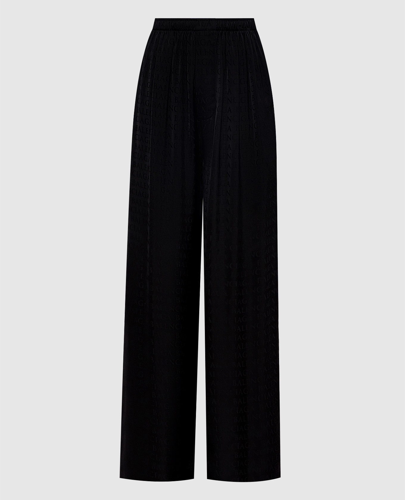 Черные брюки в принт логотипа
