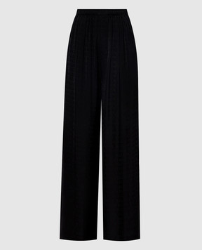 Balenciaga Чорні штани в принт логотипа 850696TTO54