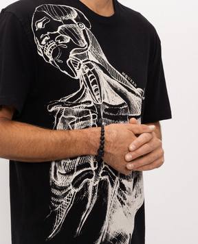Alexander McQueen Черный эластичный браслет Skull 858374J68AA